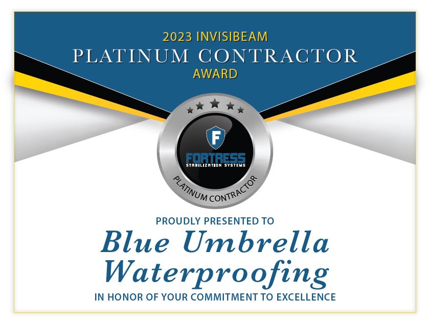 Blue Umbrella Waterproofing is a Platinum Fortress Contractor