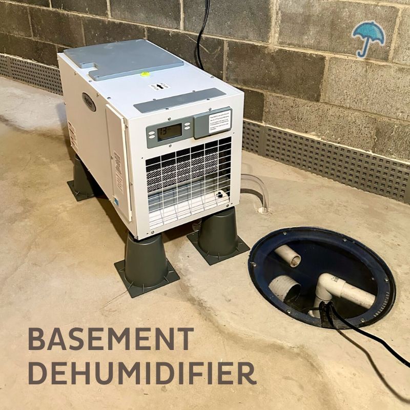 Basement Dehumidifier installed in New Jersey basement