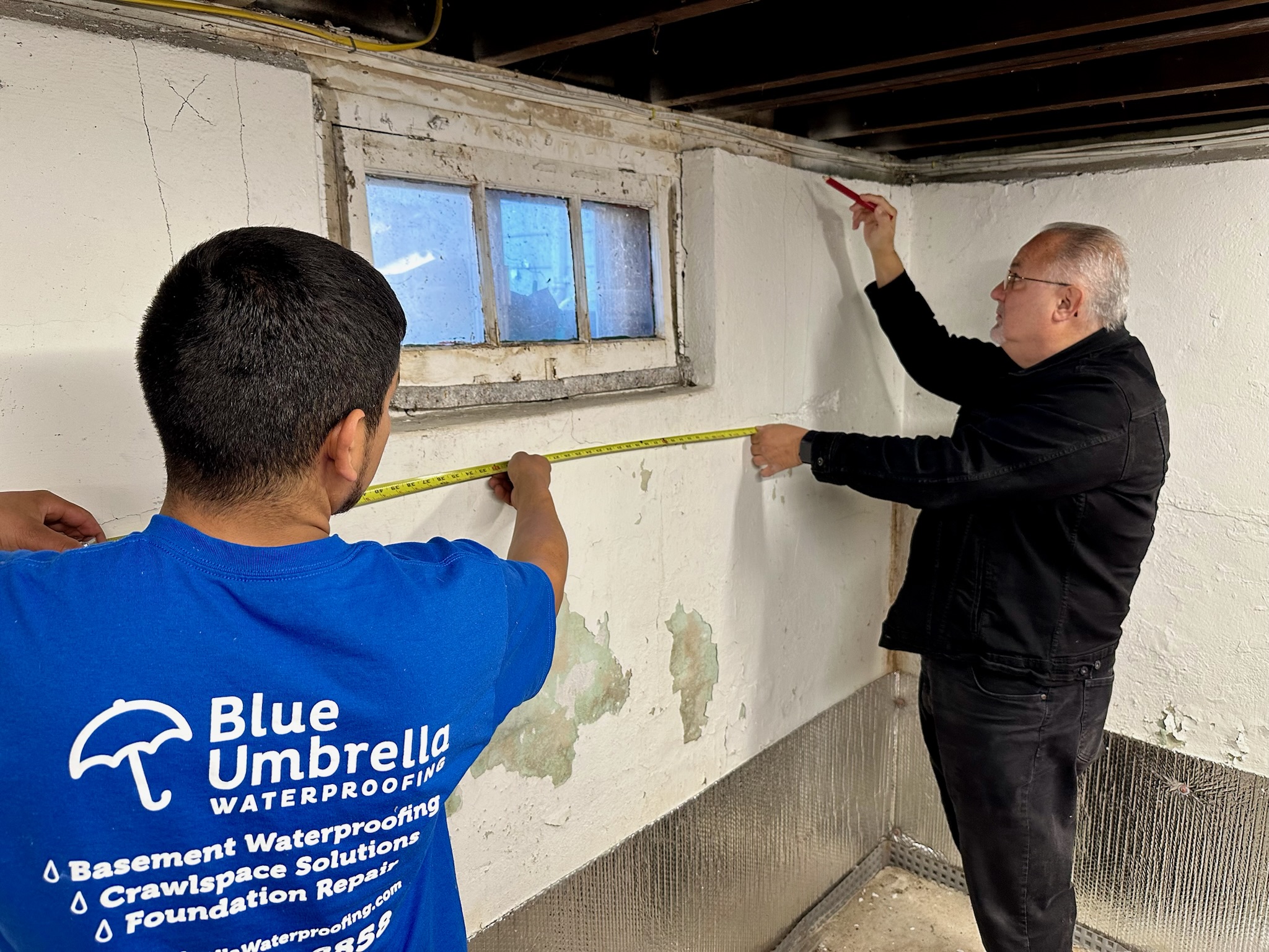 Blue Umbrella Waterproofing team in NJ home