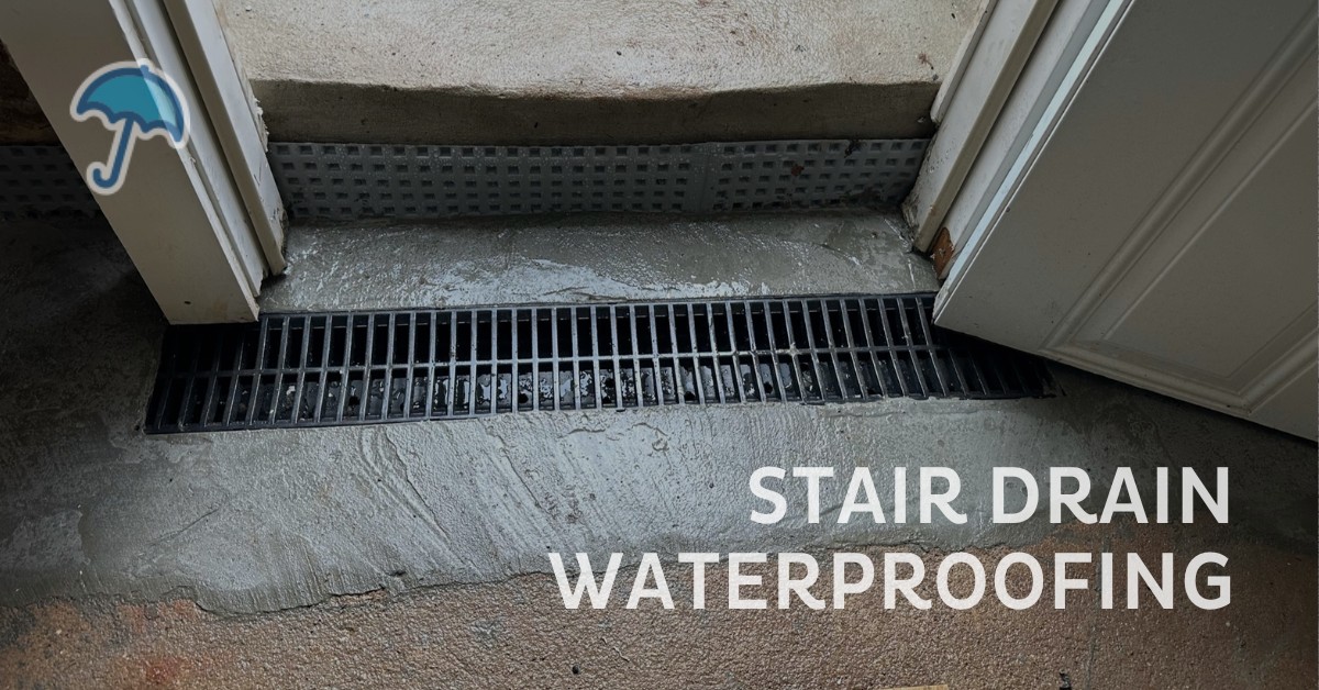 New Jersey stairwell drain installation