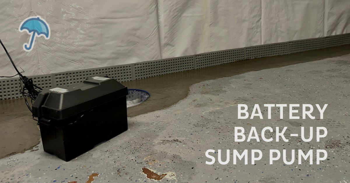 Crawl space battery back up system