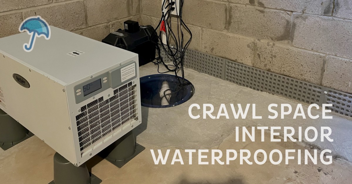 Interior crawl space waterproofing New Jersey